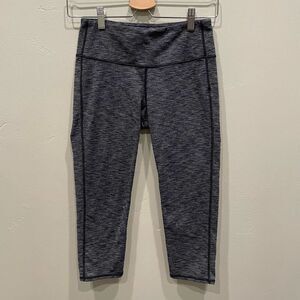 Athleta Marled Gray Crop Leggings - Size: Small